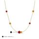 3 - Linea 0.50 ctw Ruby (4 mm) and Citrine Women Station Necklace 