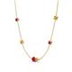 4 - Linea 0.50 ctw Ruby (4 mm) and Citrine Women Station Necklace 