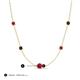 3 - Linea 0.58 ctw Ruby (4 mm) and Red Garnet Women Station Necklace 