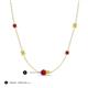 3 - Linea 0.56 ctw Ruby (4 mm) and Yellow Diamond Women Station Necklace 