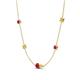 4 - Linea 0.56 ctw Ruby (4 mm) and Yellow Diamond Women Station Necklace 