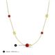 3 - Linea 0.59 ctw Ruby (4 mm) and Yellow Sapphire Women Station Necklace 