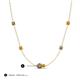 3 - Linea 0.48 ctw Smoky Quartz (4 mm) and Citrine Women Station Necklace 