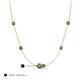 3 - Linea 0.56 ctw Smoky Quartz (4 mm) and Green Garnet Women Station Necklace 