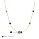 3 - Linea 0.48 ctw Smoky Quartz (4 mm) and Iolite Women Station Necklace 