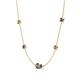 4 - Linea 0.48 ctw Smoky Quartz (4 mm) and Iolite Women Station Necklace 