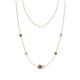 1 - Linea 0.51 ctw Smoky Quartz (4 mm) and Moissanite Women Station Necklace 