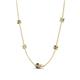 4 - Linea 0.51 ctw Smoky Quartz (4 mm) and Moissanite Women Station Necklace 