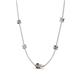 4 - Linea 0.51 ctw Smoky Quartz (4 mm) and Moissanite Women Station Necklace 