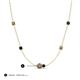 3 - Linea 0.54 ctw Smoky Quartz (4 mm) and London Blue Topaz Women Station Necklace 