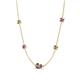 4 - Linea 0.48 ctw Smoky Quartz (4 mm) and Amethyst Women Station Necklace 