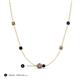 3 - Linea 0.55 ctw Smoky Quartz (4 mm) and Blue Sapphire Women Station Necklace 