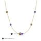 3 - Linea 0.54 ctw Smoky Quartz (4 mm) and Tanzanite Women Station Necklace 