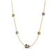 4 - Linea 0.54 ctw Smoky Quartz (4 mm) and Tanzanite Women Station Necklace 