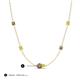 3 - Linea 0.54 ctw Smoky Quartz (4 mm) and Yellow Diamond Women Station Necklace 