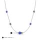 3 - Linea 0.56 ctw Tanzanite (4 mm) and Created Alexandrite Women Station Necklace 