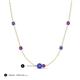 3 - Linea 0.47 ctw Tanzanite (4 mm) and Amethyst Women Station Necklace 