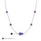 3 - Linea 0.47 ctw Tanzanite (4 mm) and Amethyst Women Station Necklace 