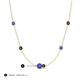 3 - Linea 0.54 ctw Tanzanite (4 mm) and Black Diamond Women Station Necklace 