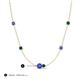 3 - Linea 0.53 ctw Tanzanite (4 mm) and Blue Diamond Women Station Necklace 