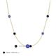 3 - Linea 0.55 ctw Tanzanite (4 mm) and Blue Sapphire Women Station Necklace 