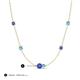 3 - Linea 0.50 ctw Tanzanite (4 mm) and Blue Topaz Women Station Necklace 