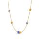 4 - Linea 0.47 ctw Tanzanite (4 mm) and Citrine Women Station Necklace 