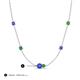 3 - Linea 0.56 ctw Tanzanite (4 mm) and Green Garnet Women Station Necklace 