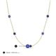 3 - Linea 0.47 ctw Tanzanite (4 mm) and Iolite Women Station Necklace 