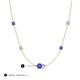 3 - Linea 0.50 ctw Tanzanite (4 mm) and Moissanite Women Station Necklace 