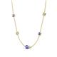 4 - Linea 0.50 ctw Tanzanite (4 mm) and Moissanite Women Station Necklace 