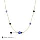 3 - Linea 0.54 ctw Tanzanite (4 mm) and London Blue Topaz Women Station Necklace 