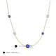 3 - Linea 0.46 ctw Tanzanite (4 mm) and Opal Women Station Necklace 