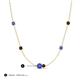 3 - Linea 0.56 ctw Tanzanite (4 mm) and Red Garnet Women Station Necklace 