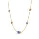 4 - Linea 0.53 ctw Tanzanite (4 mm) and Ruby Women Station Necklace 