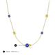 3 - Linea 0.53 ctw Tanzanite (4 mm) and Yellow Diamond Women Station Necklace 