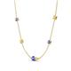 4 - Linea 0.56 ctw Tanzanite (4 mm) and Yellow Sapphire Women Station Necklace 