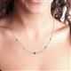 2 - Linea 0.47 ctw Turquoise (4 mm) and Yellow Sapphire Women Station Necklace 