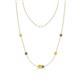 1 - Linea 0.55 ctw Yellow Diamond (4 mm) and Ruby Women Station Necklace 