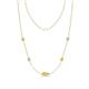 1 - Linea 0.52 ctw Yellow Diamond (4 mm) and Moissanite Women Station Necklace 