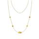 1 - Linea 0.49 ctw Yellow Diamond (4 mm) and Citrine Women Station Necklace 