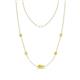 1 - Linea 0.58 ctw Yellow Diamond (4 mm) and Yellow Sapphire Women Station Necklace 