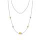 1 - Linea 0.55 ctw Yellow Diamond (4 mm) and Lab Grown Diamond Women Station Necklace 