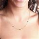 2 - Linea 0.59 ctw Yellow Sapphire (4 mm) and Black Diamond Women Station Necklace 