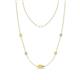 1 - Linea 0.55 ctw Yellow Sapphire (4 mm) and Moissanite Women Station Necklace 