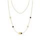 1 - Linea 0.61 ctw Yellow Sapphire (4 mm) and Red Garnet Women Station Necklace 