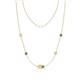 1 - Linea 0.58 ctw Yellow Sapphire (4 mm) and Ruby Women Station Necklace 