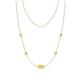 1 - Linea 0.58 ctw Yellow Sapphire (4 mm) and Yellow Diamond Women Station Necklace 