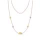 1 - Linea 0.58 ctw Yellow Sapphire (4 mm) and Lab Grown Diamond Women Station Necklace 