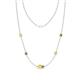 1 - Linea 0.61 ctw Yellow Sapphire (4 mm) and Peridot Women Station Necklace 